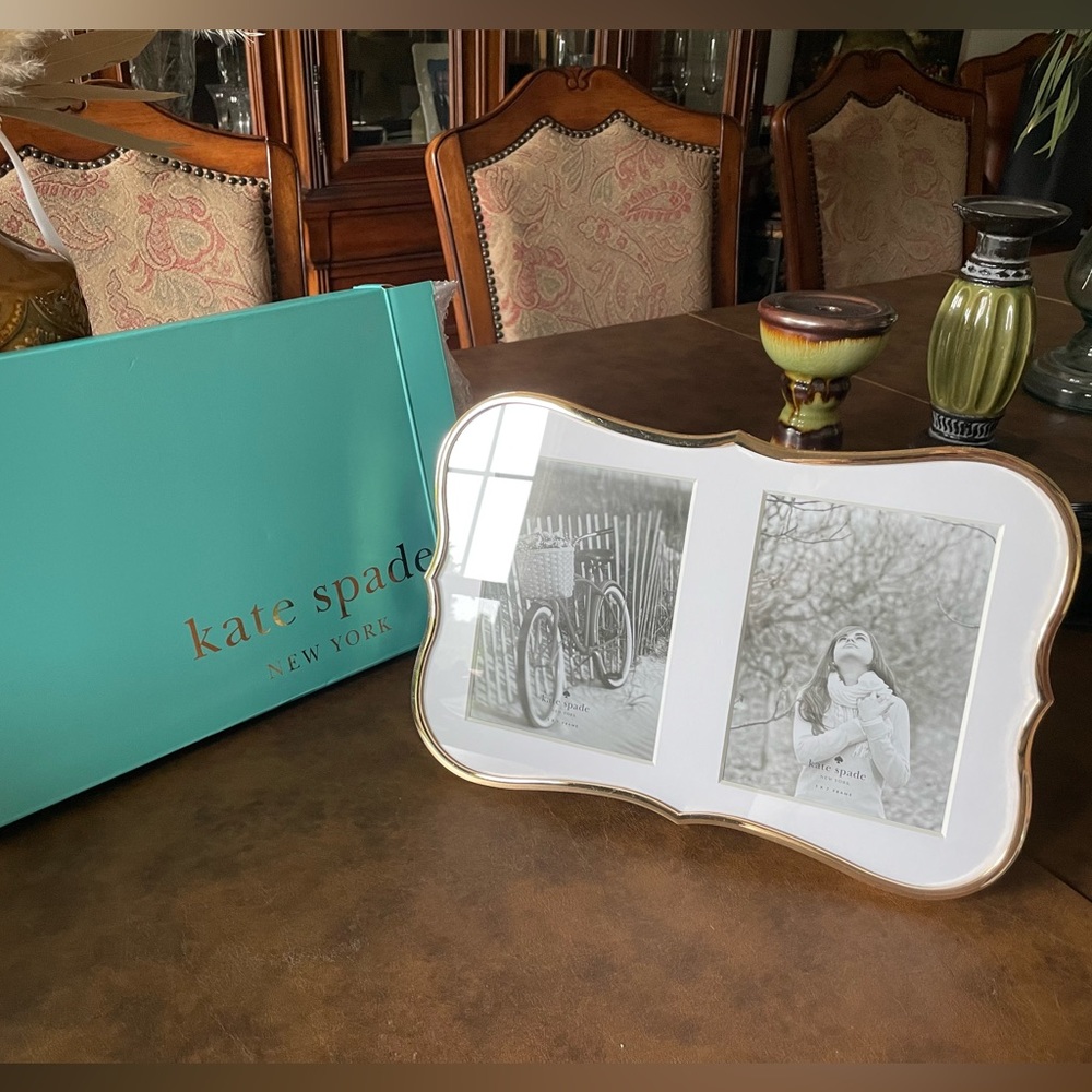 Kate Spade Double Invitation Frame - Crown Point Gold
